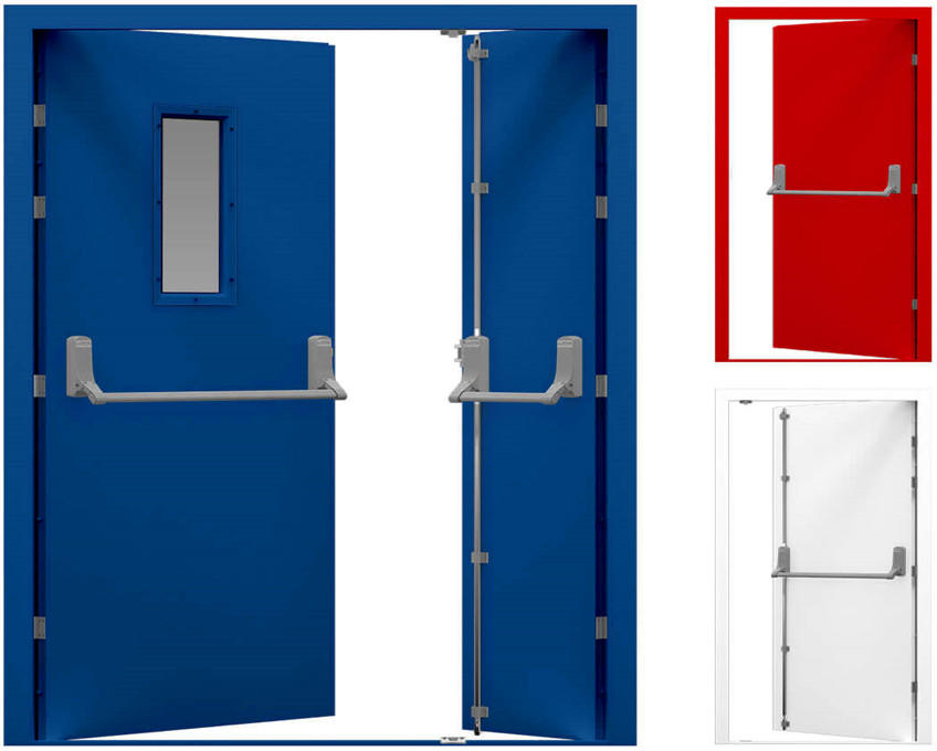 finished surface 3 hours fire rated doors exit fire rated doors for sales