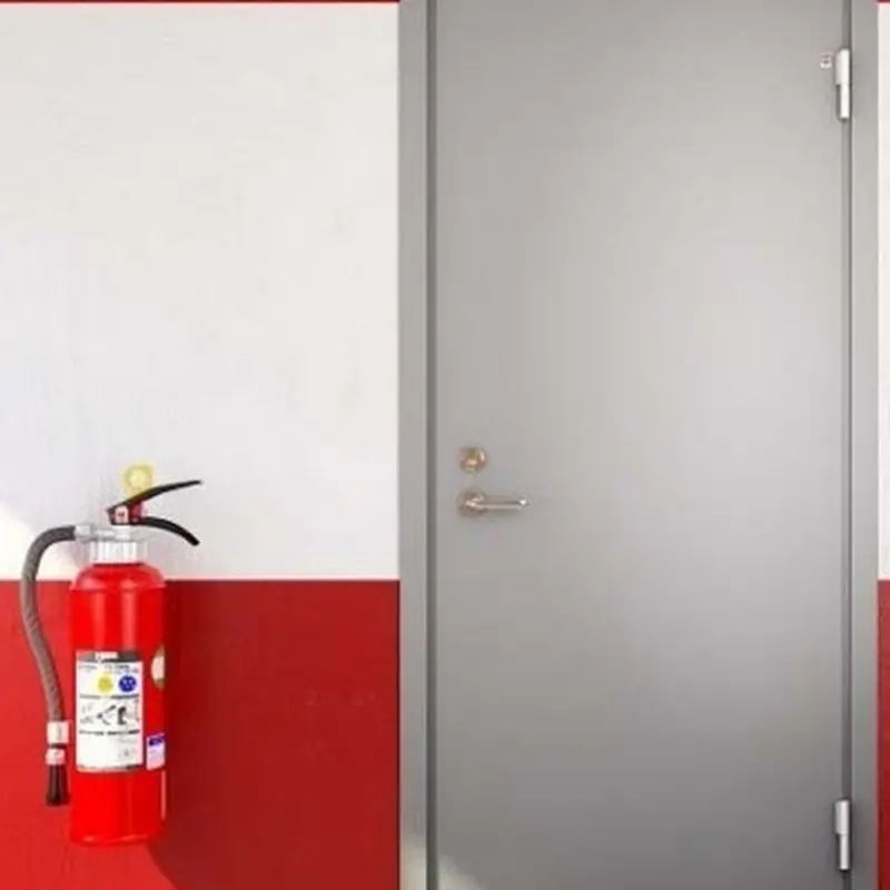 90 Minutes Emergency Exit Fire Rated Steel Door with Push Bar