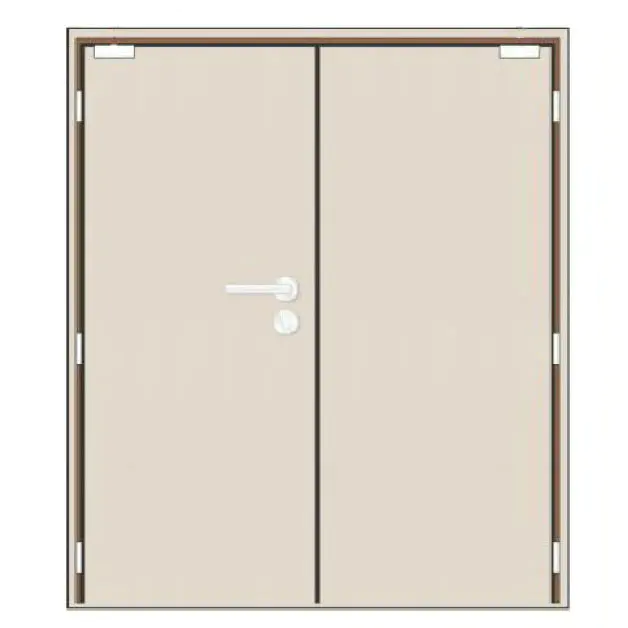 Safety Security Strong Double Door Panel Fireproof Emergency Door Supplier