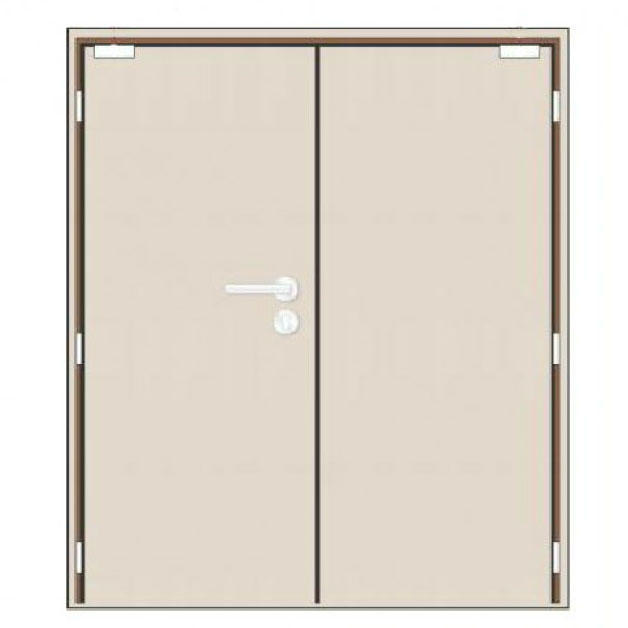 Steel Metal Factory Price Strong Double Door Panel Fireproof Emergency Door Manufacturer