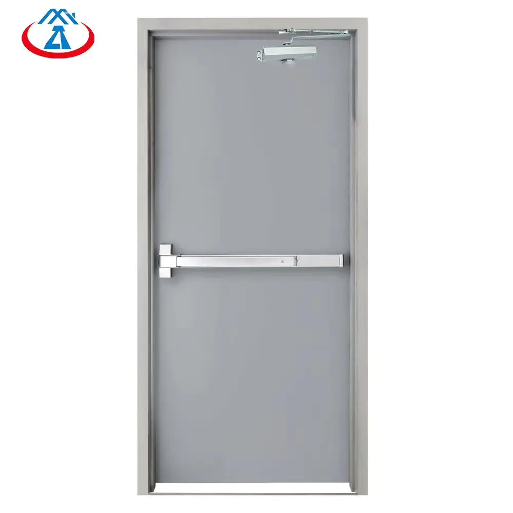 Security 990mm*2090mm Single Emergency Steel Fire Exit Door with Panic Bar