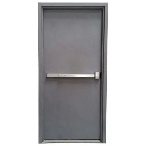 900mm*2050mmfire steel door fire exit door steel with panic bar ready to ship