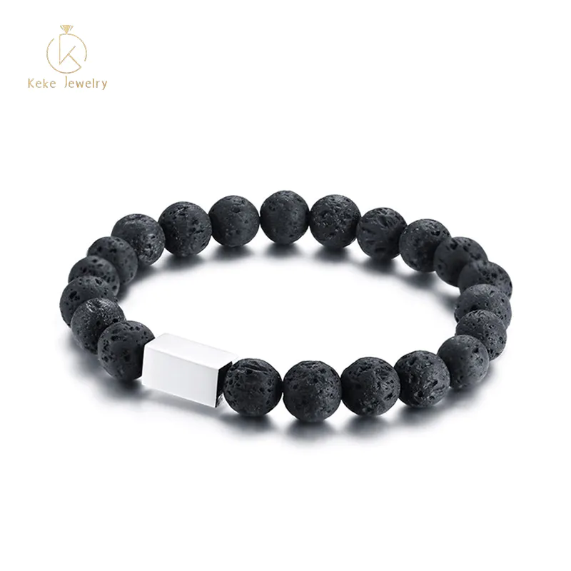 Hot Selling fashion8MM/10MM volcanic stone men's braceletBR-583