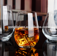 Stemless wine glasses , custom logo round bottom drinking glass, rocking wine glass