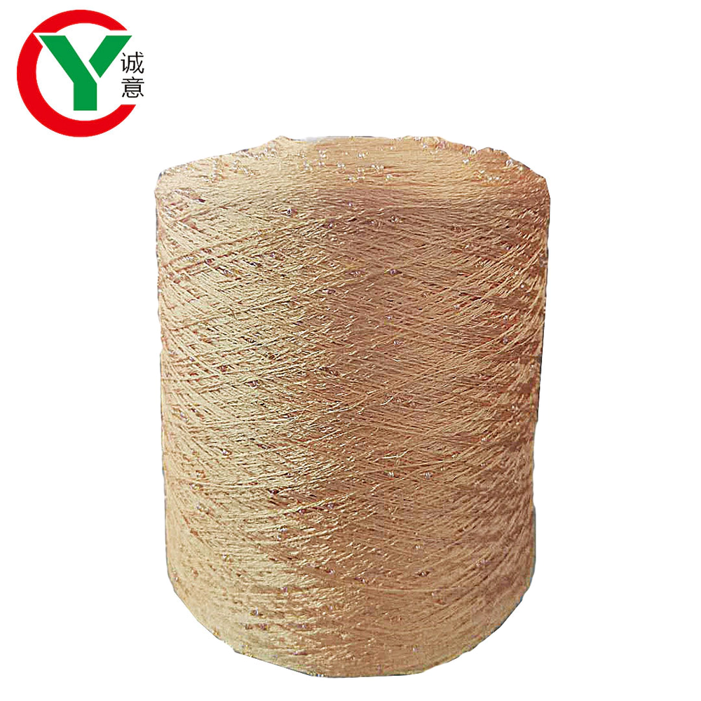 China fancy yarn manufacturerhigh quality sequins yarn with round beads