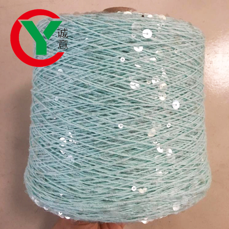New Colors Facebook /instagram Fashion Lady's Sequins Yarn For Knitting Sweaters