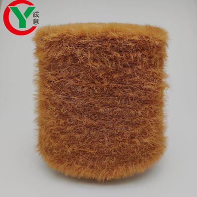 Manufacturer 1.3 cm 13NM 100% nylon fancy imitate mink hair yarn fancy yarn for knitting scarf