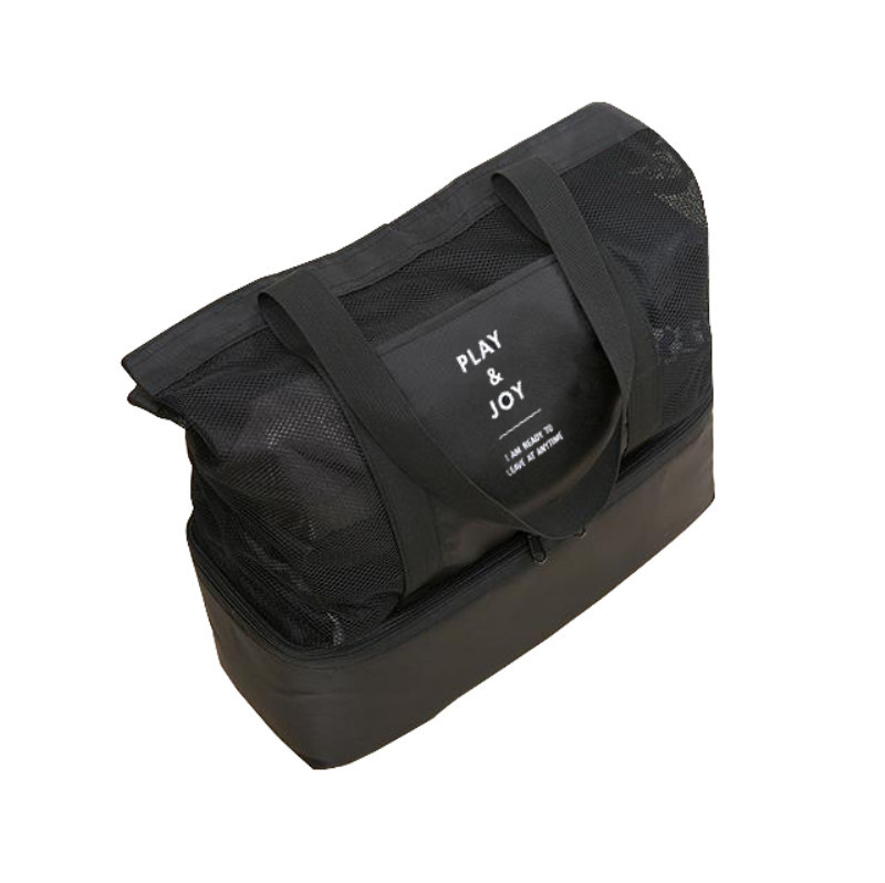 Custom logo travel two-layer beach bag multi-functional coolerbag