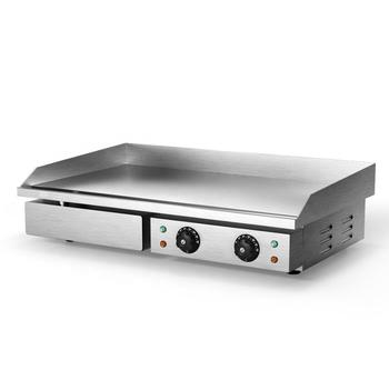 Easy Operating Hot Selling BBQ Full Flat Smooth Plate Electric Grill For Kitchen Equipment