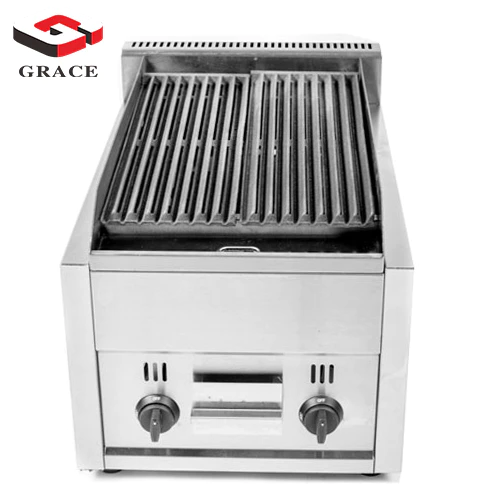Grace Countertop Mini Stainless Steel Electric Stone Gas Lava Rocks Grill For Commercial