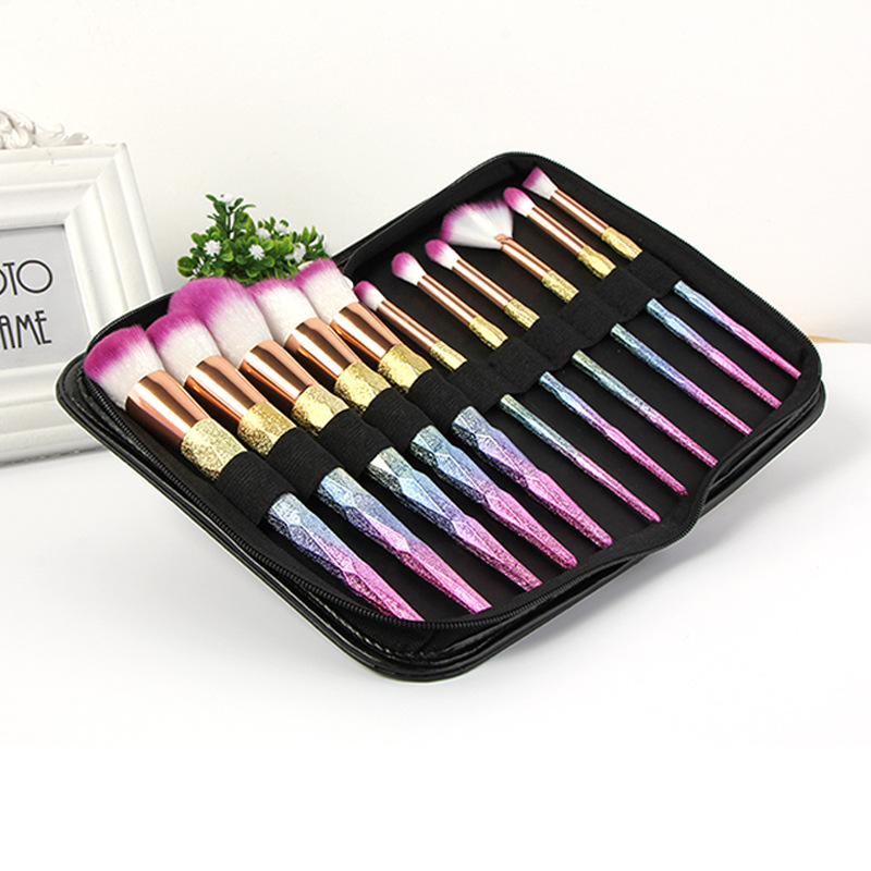 12pcs high quality blending eye brushes contour colorful makeup brush set