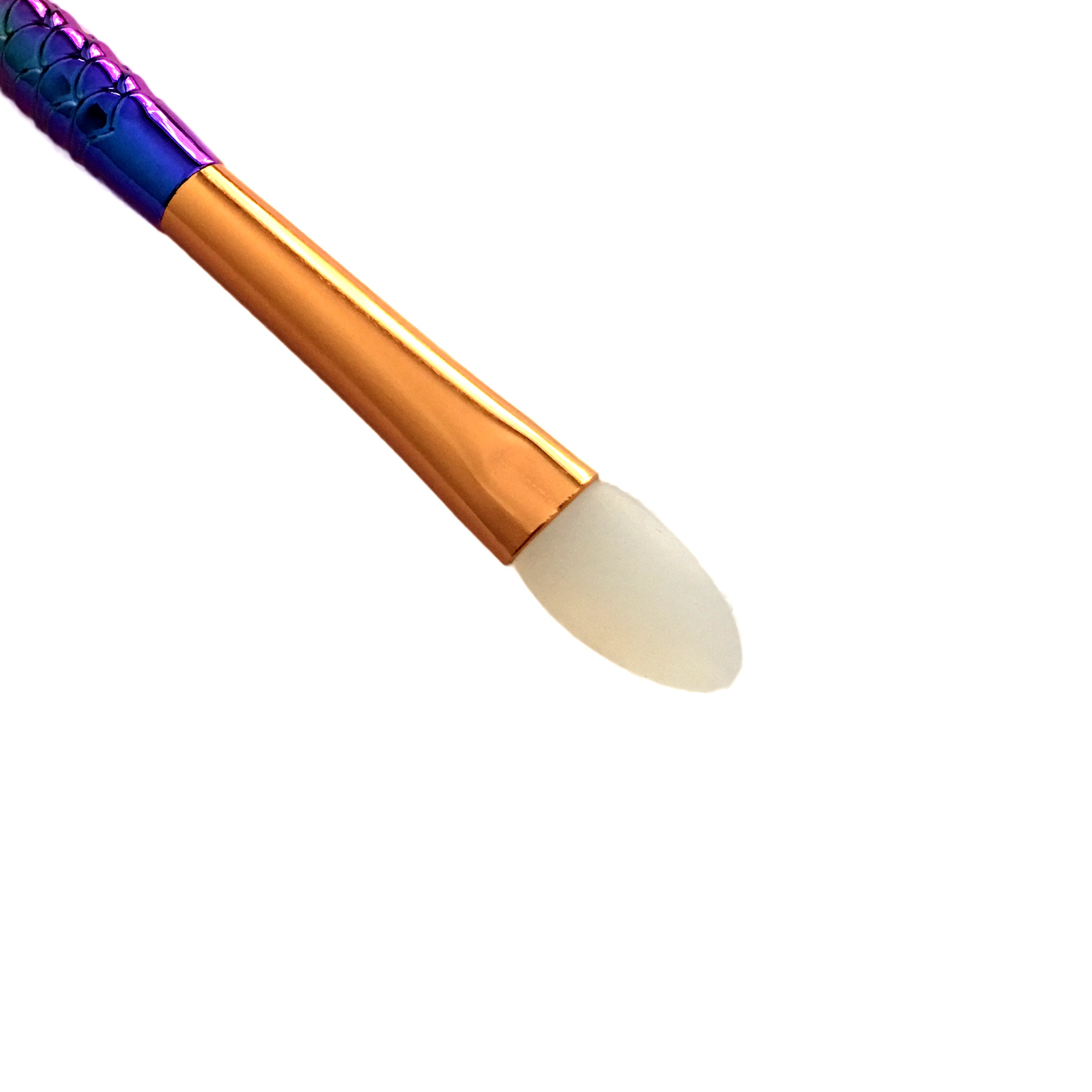 Pinceau de maquillage d'outils propres d'applicateur d'ombre à paupières de silicone portatif fait sur commande