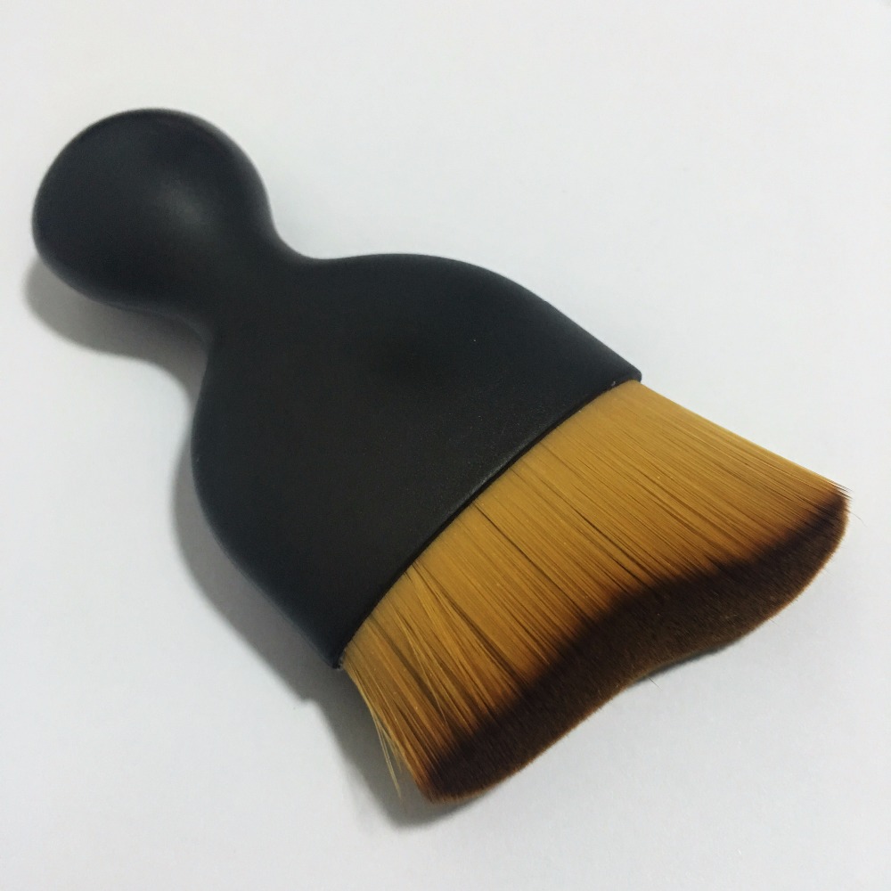 logo personalizzato Pennello da trucco per fondotinta per capelli sintetici singoli kawaii