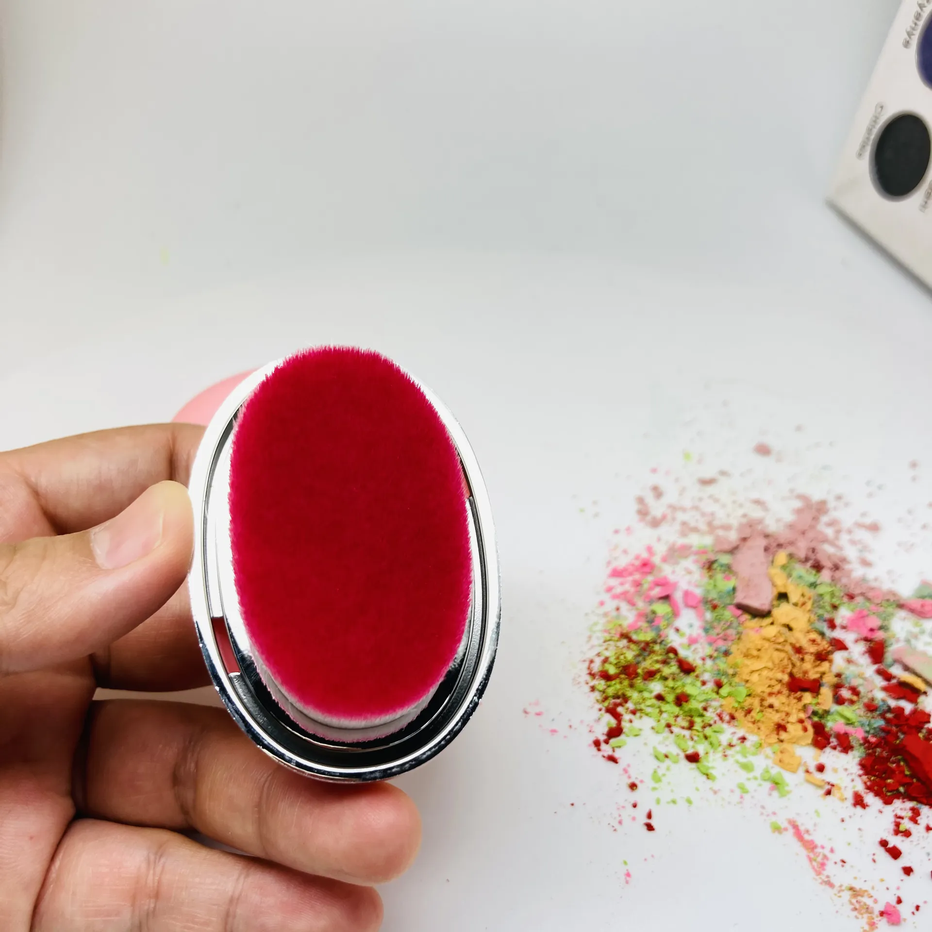 Pink make up brushes box for custom logo high quality foundation brush make up