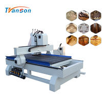 3 spindles 3d cnc wood carving router machine with cylinder