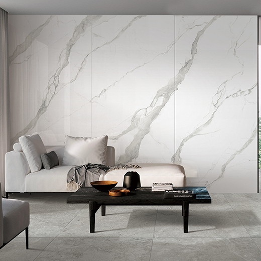 Crescent White Slab Bathroom Polished Granite tiles big size 1st Choice Marble Porcelain Tile