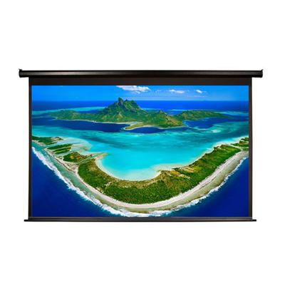 72~150 Inch Home Cinema Projection Screen Economic Matte White Fabric Motorized Electric Projector Screen