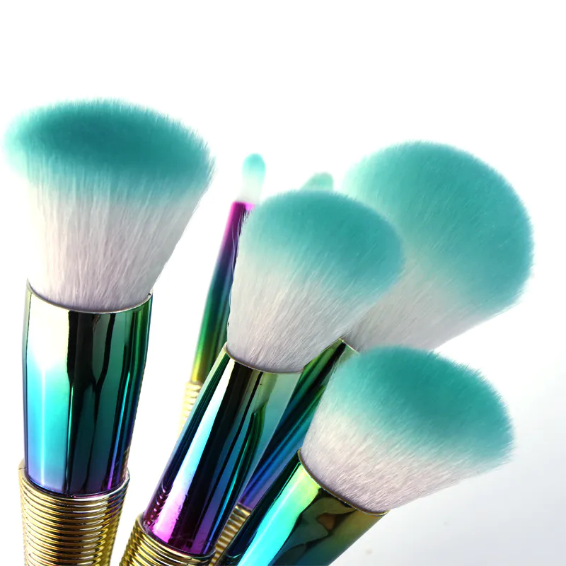 Gradient Universal Makeup Unique Ferrule 2018 Travel Cosmetic Set Vegan Blending Brush