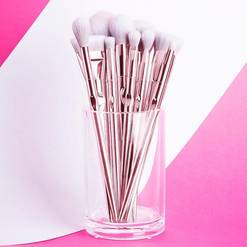 Air Make Up Belt Bristle Set Custom Diamond Glitter 10pcs Kabuki Makeup Brush