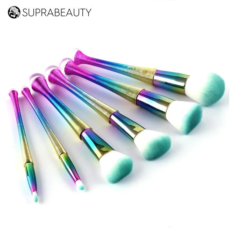 Gradient Universal Makeup Unique Ferrule 2018 Travel Cosmetic Set Vegan Blending Brush