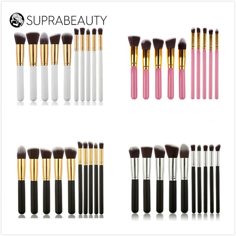Professional 10pcs soft synthetic hair best price travel makeup brush sets