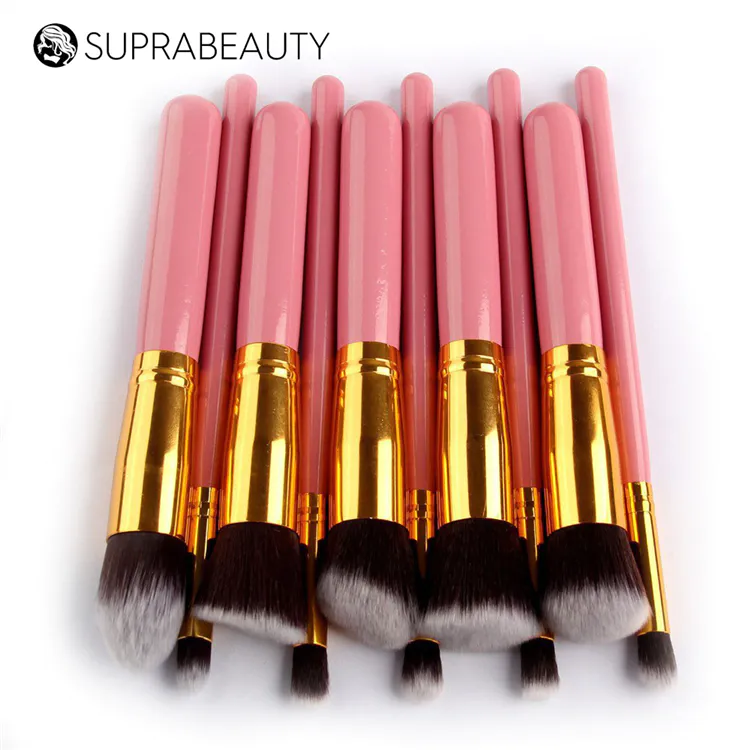 Professional 10pcs soft synthetic hair best price travel makeup brush sets