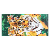 China manufacturer custom suede microfiber reactive printed beach towel leopard tiger animal print