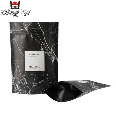 Black Mini Food Packaging Sachet Zipper Mylar Bags
