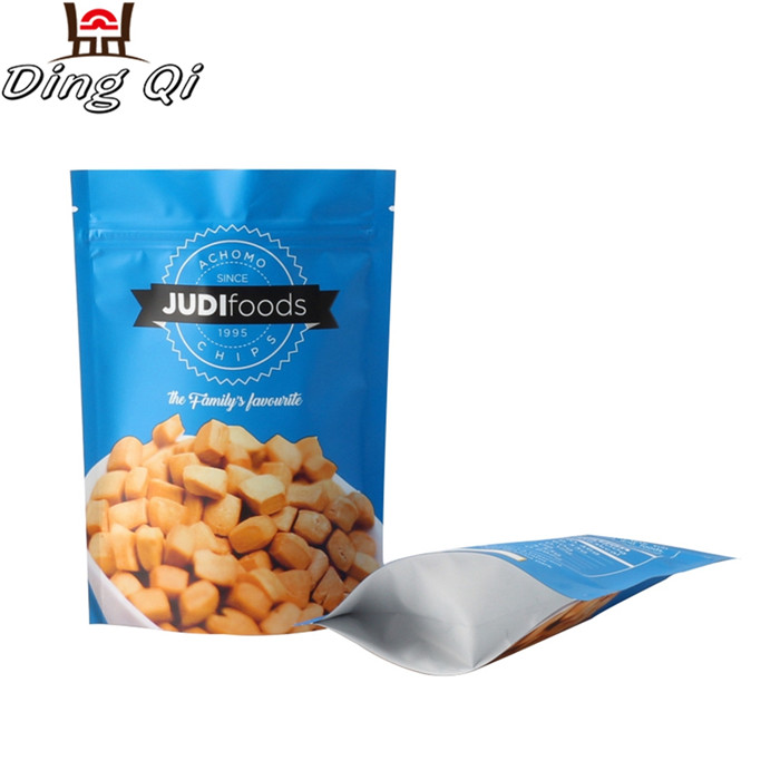 Biodegradable food packaging ziplock plastic aluminum foil food grade reusable child proof ziplock bag