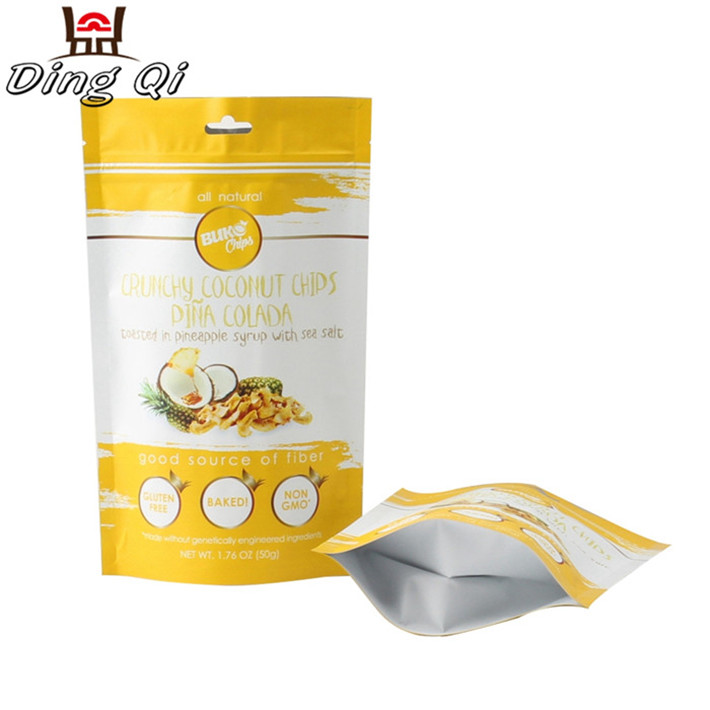 Mylar stand up tea pouch custom printed foil bags