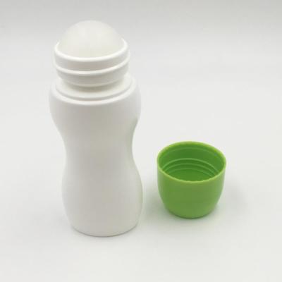 PP roll on bottle 50ml plastic deodorant bottle with pp ball cosmetic deodorant roller container