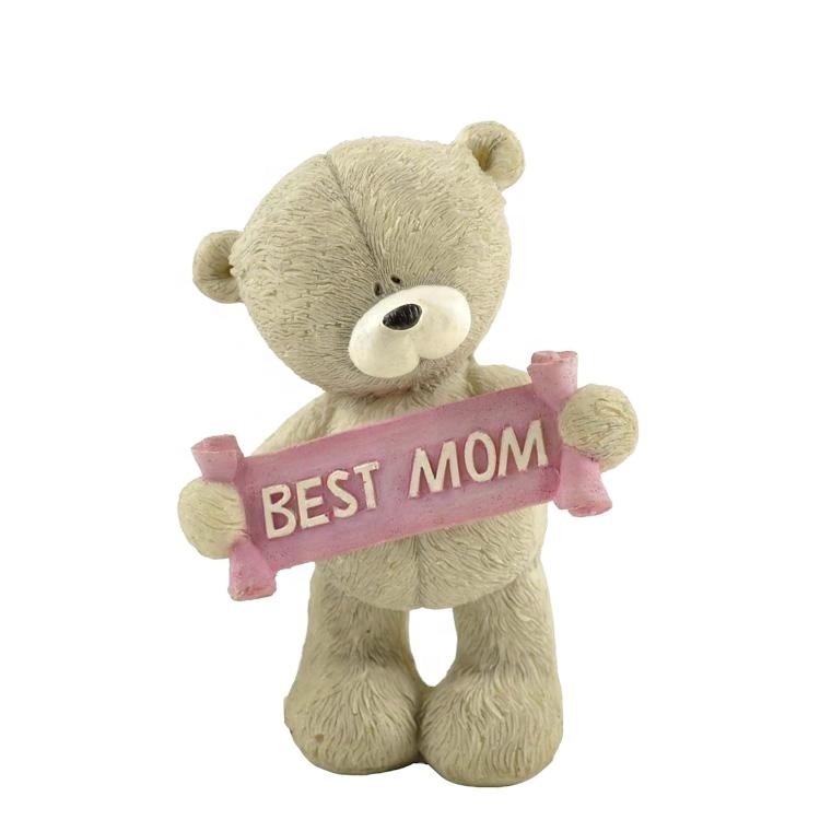 Wholesale Polyresin cute bear FIGURINES Mother's Day Gifts with 