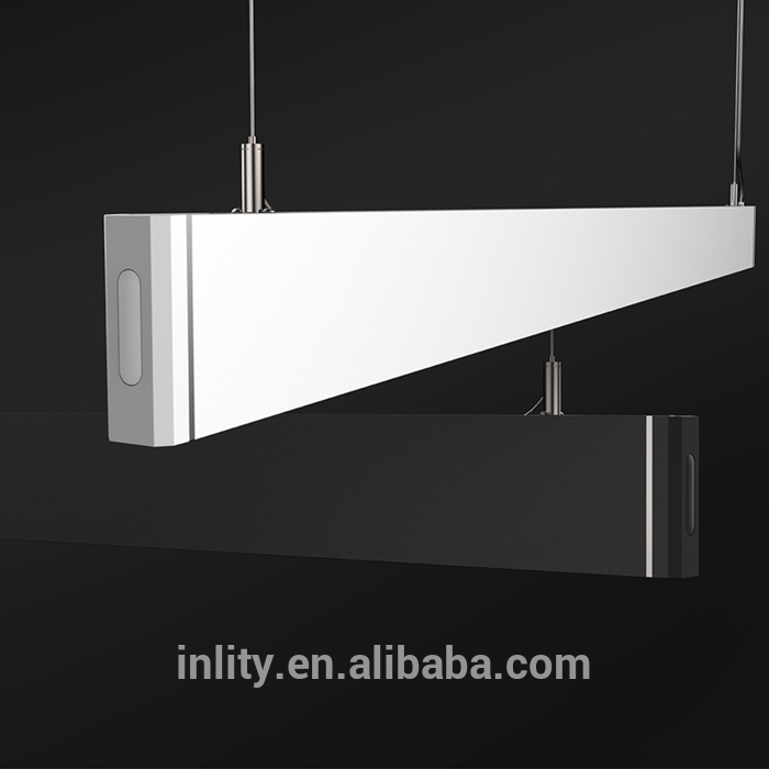 Black or White Linear Led Office Light With Rectangular Combination