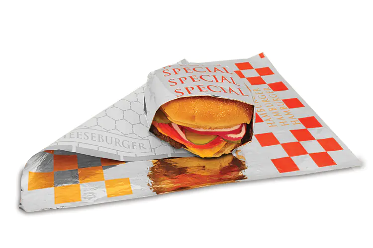 Restaurant Aluminum Foil Sandwich Wrapper,Fast Food Wrapper, Sandwich Packaging Wrapper