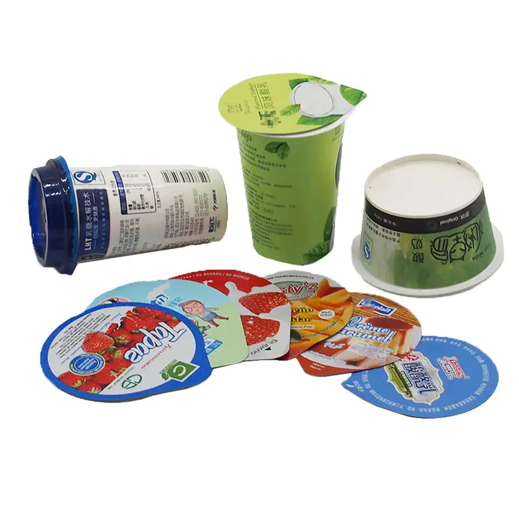 KOLYSEN Sealing Lids Custom Printed Embossed Precut Color Aluminum Foil Seal & Closure Sheet for Yogurt Cups Soft