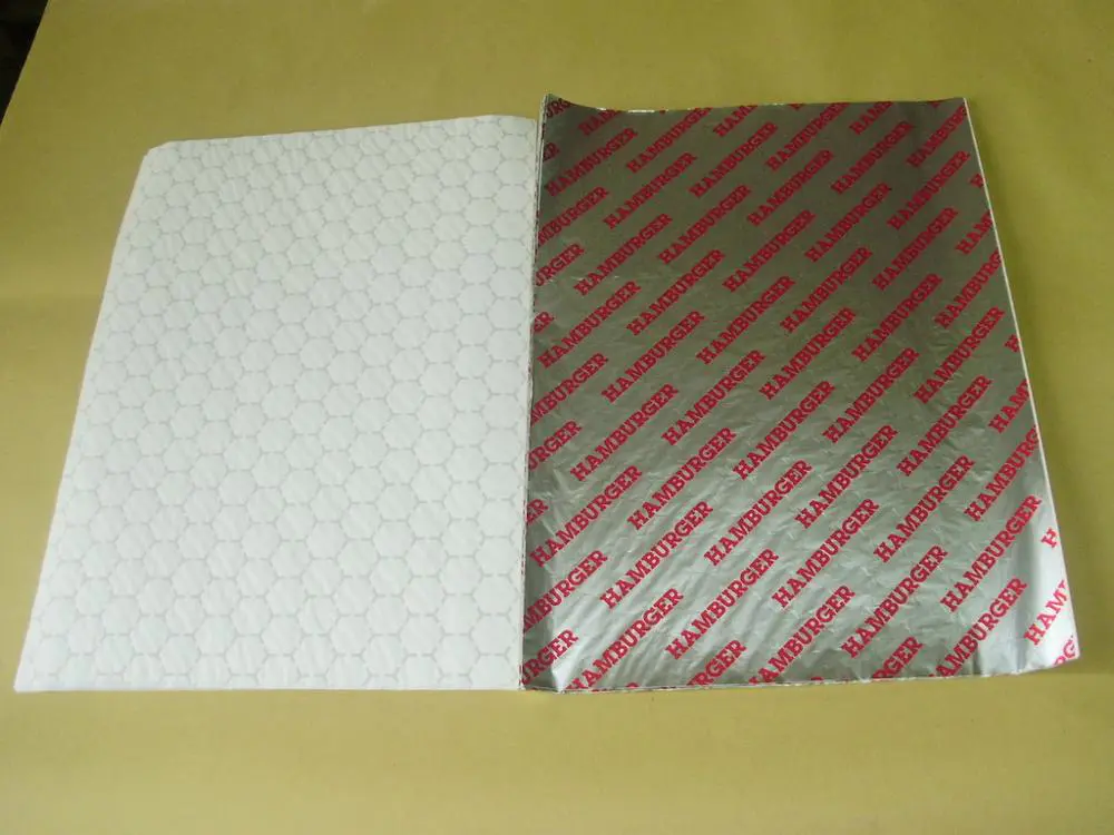 Hamburger Aluminum Foil Laminated Paper in china