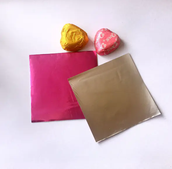 Precut sheets soft temper chocolate aluminum foil
