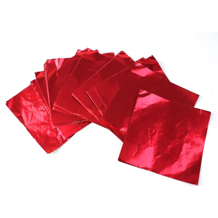 9 micron full color soft temper aluminum foil sheets for chocolate wrapping