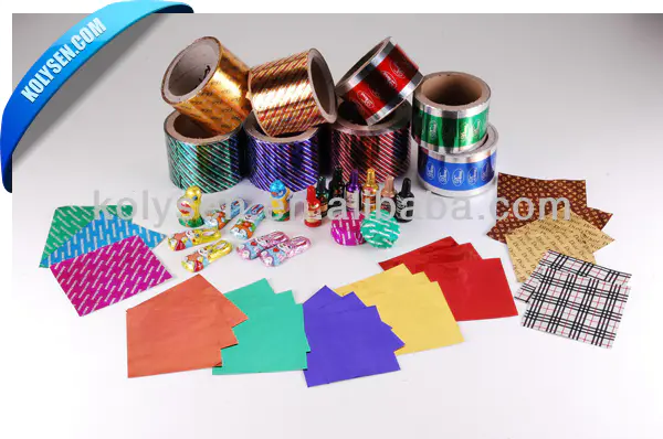 colorful aluminum foil for chocolate wrapper