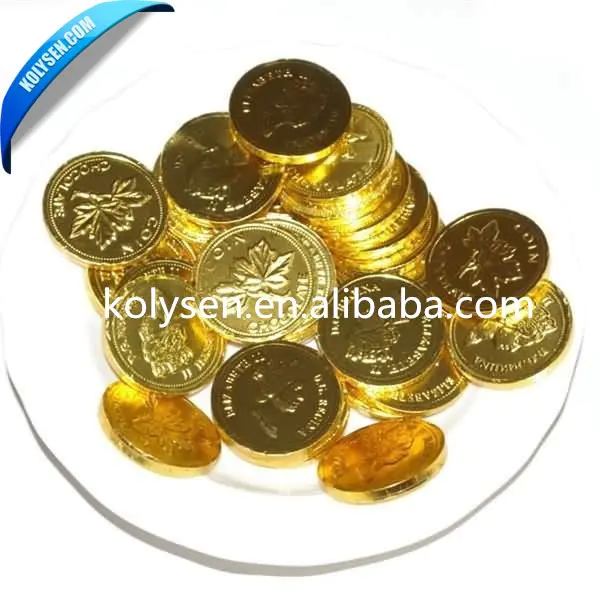 Chocolate Gold Foiled Wrapped Coins