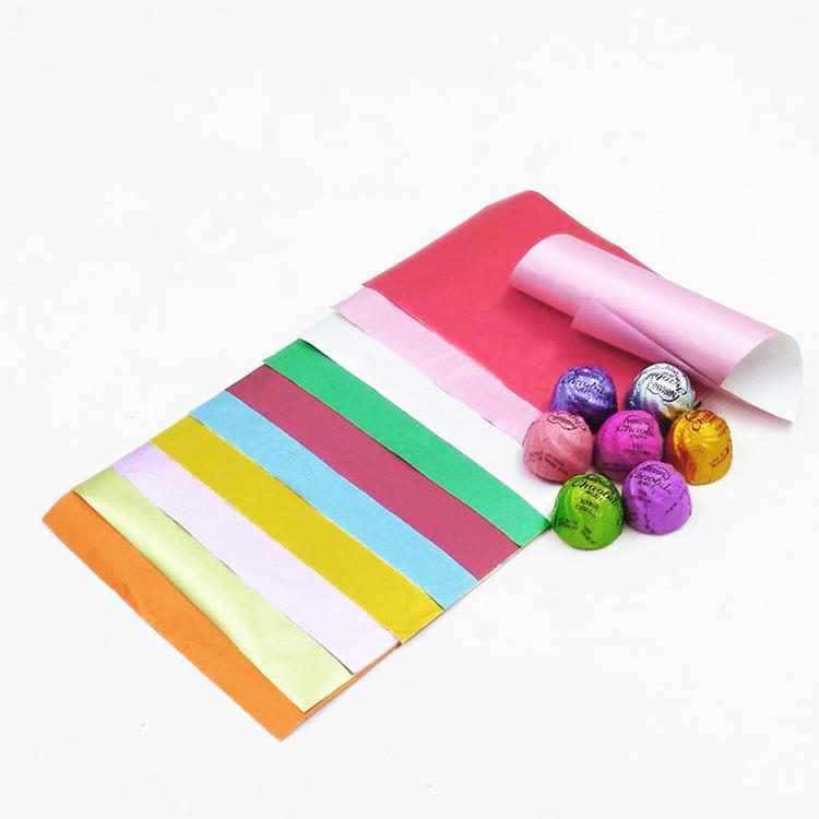 Soft tempered multi colored aluminum foil chocolate wrapping paper