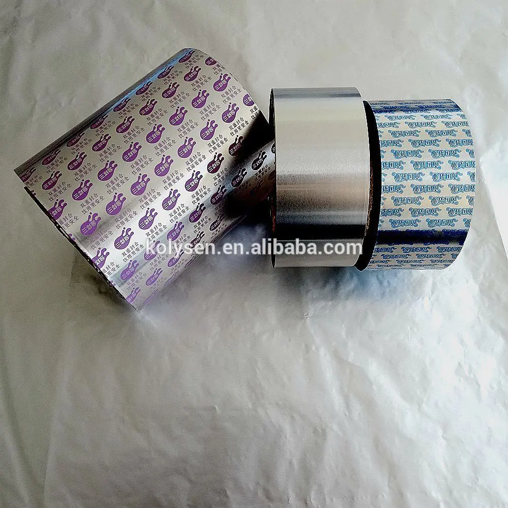 Packaging materials of die cut aluminum lids foil for yogurt cup