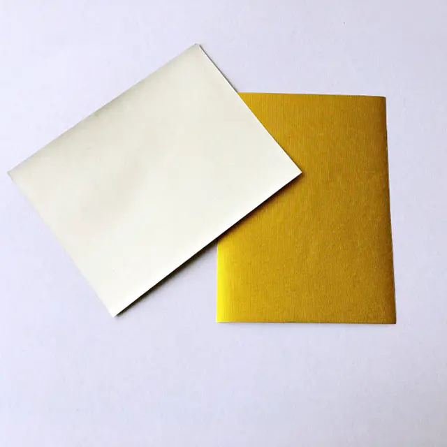Gold color aluminum foil laminated paper for wrapping chocolate bar