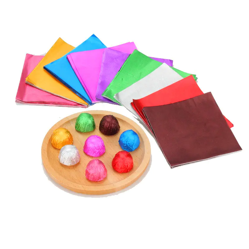 Custom Printed Colors Embossed Foil Wrappers for Chocolate Bar Foil Wrappers