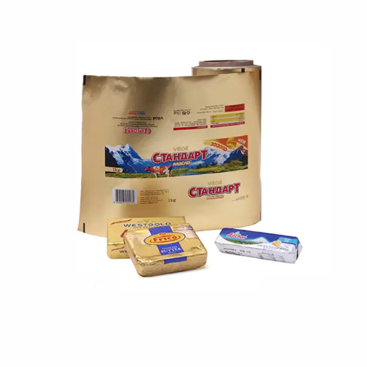 Direct Factory Price Custom Printed Aluminium Butter Margarine Packaging Foil Paper Rolls