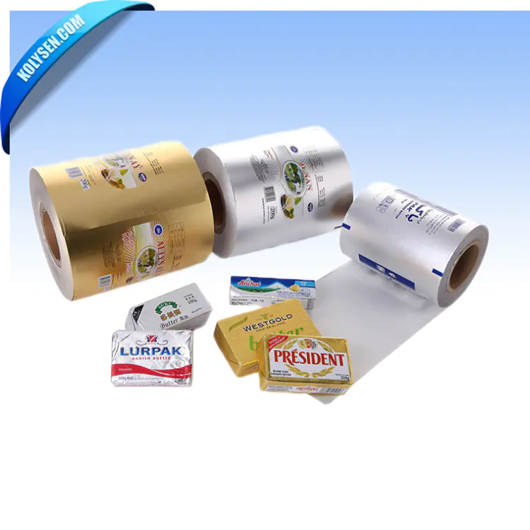 Margarine butter Packaging aluminum foil laminated paper with printing