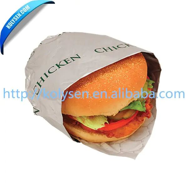 Insulated foil burger wrapping paper sheet