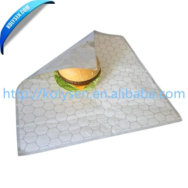 Insulated foil burger wrapping paper sheet