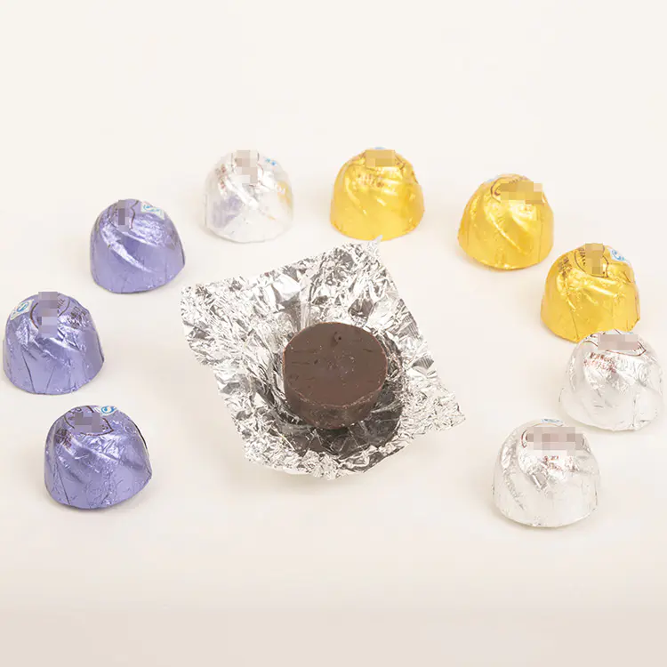 12 mic solid gold color chocolate aluminum foil in sheet