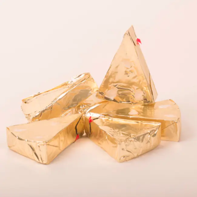Gold color cheese aluminum foil for packing triangle cheese